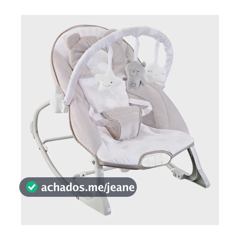 Cadeira de Descanso Bebê Musical Polar Cinza 18kg Maxi Baby