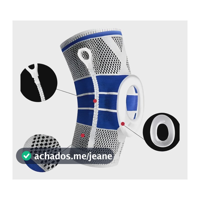 Joelheira Ortopédica Compressão Leg Fix Original Promoção Azul Gg