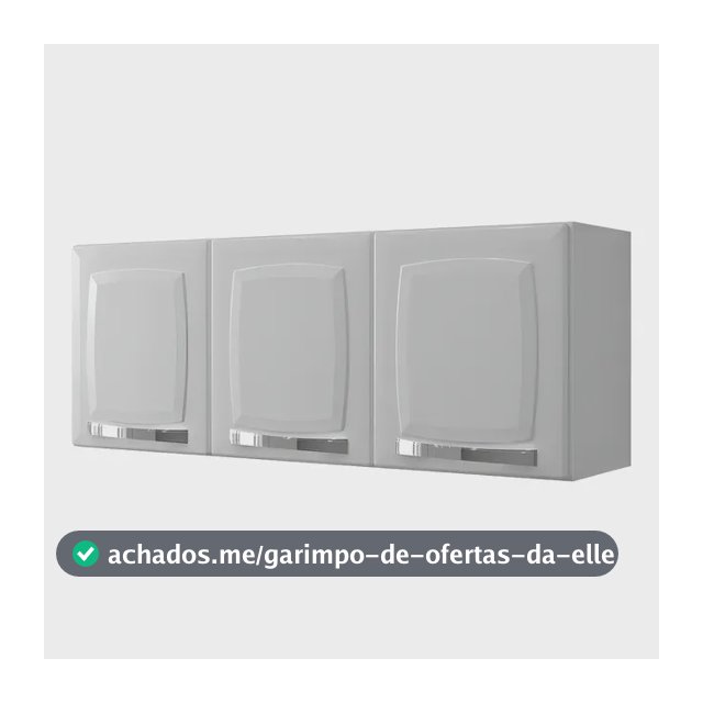 Armário Aéreo de Cozinha Branco Itatiaia 3 Portas Rose