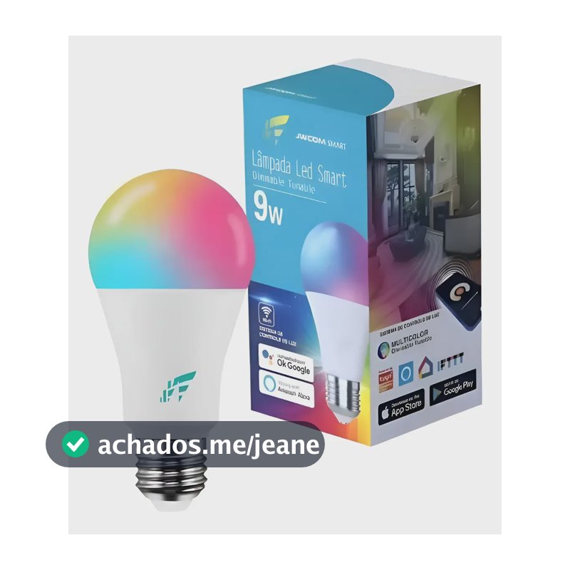 Lâmpada Inteligente Rgb Wifi Led Smart C/ Ritmo Alexa Google 127/220v Rgb