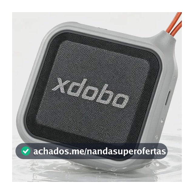 Caixa De Som Bluetooth Portátil Xdobo 1995 Cinza 12w Ipx7 Cinza