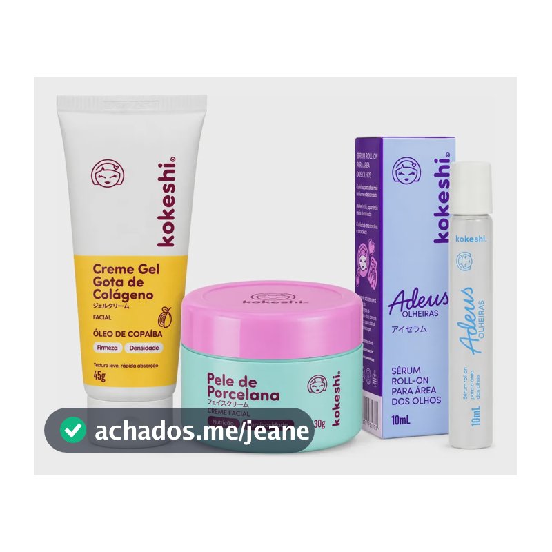 Kit Adeus Olheiras + Colágeno + Pele Porcelana Skincare