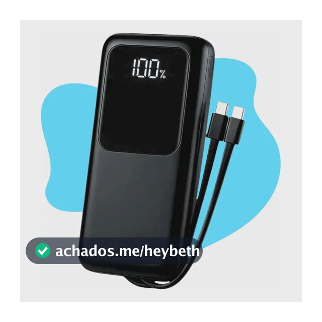 Carregador Portátil 20000 Turbo 22.5w Power Bank Premium Universal Rápido Voo Transporte Aéreo Para Samsung iPhone Xiaomi Motorola Celular Smartwatch Tablet Casenn Preto
