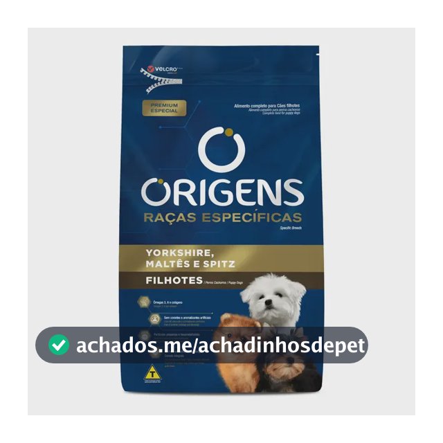 Ração Origens Cães Filhotes York, Maltes E Sptiz - 3kg