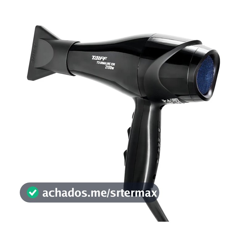 Secador de Cabelo Taiff Tourmaline 2100w Profissional Cor Preto