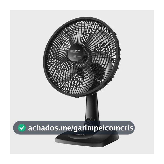 Ventilador de Mesa 30cm Super Power Mondial 60W VSP-30-B
