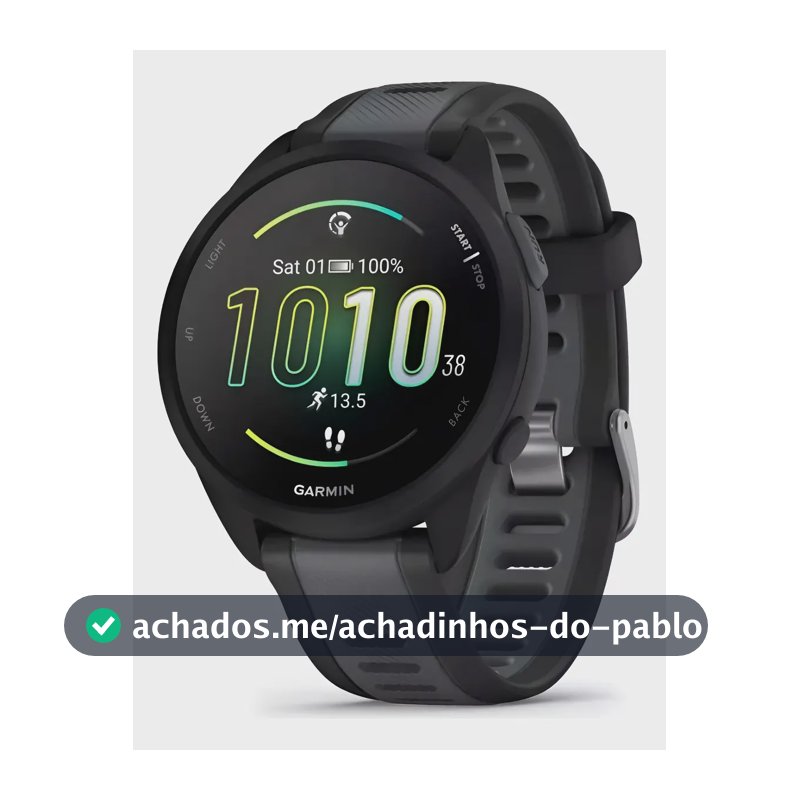 Relógio Garmin Forerunner 165 Amoled Preto Mesh