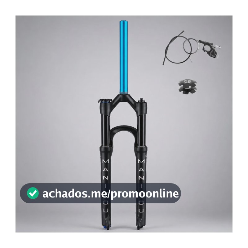 Suspensão Bike Manitou Markhor Aro 29 100mm Trava No Guidão Preto