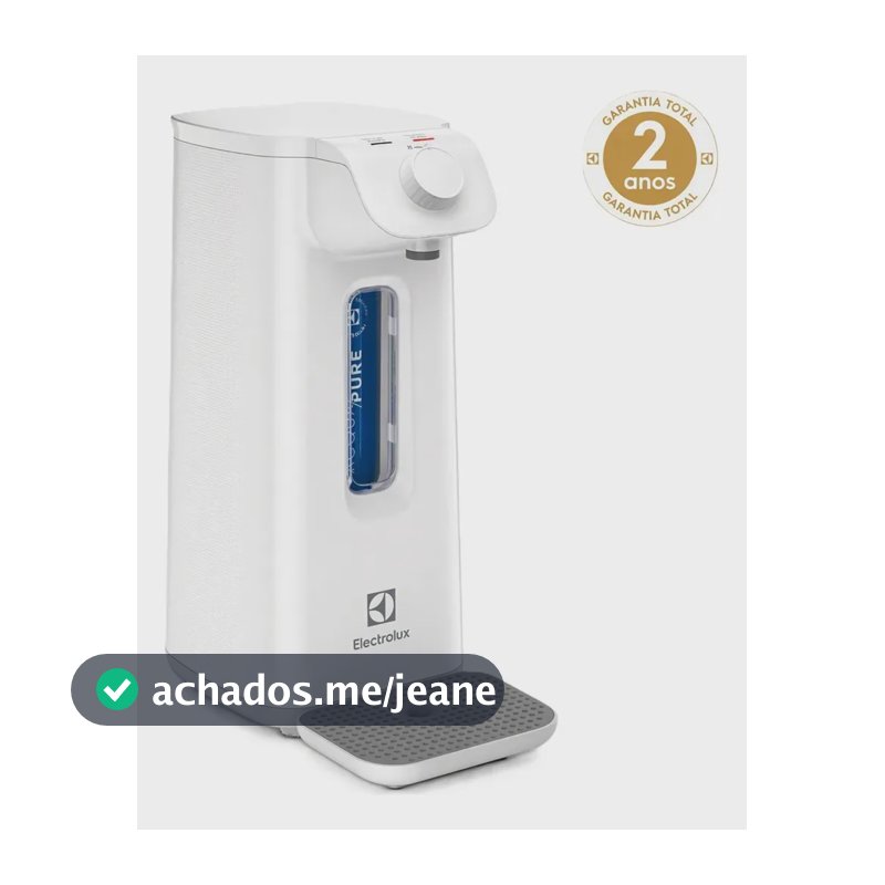 Purificador de Água Electrolux Natural Filtro Refil Compacto Tecnologia Acqua Pure Alta Filtragem 6 meses 3000 litros Design Moderno não necessita energia fixação parede ou mesa/balcão PN10B - Branco