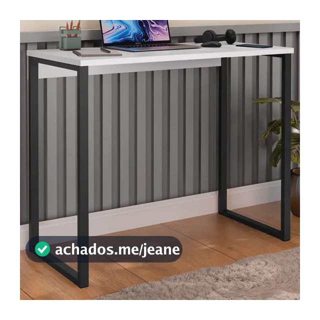 Escrivaninha Mesa Industrial Estudo 90x45cm Aço/mdf Notebook