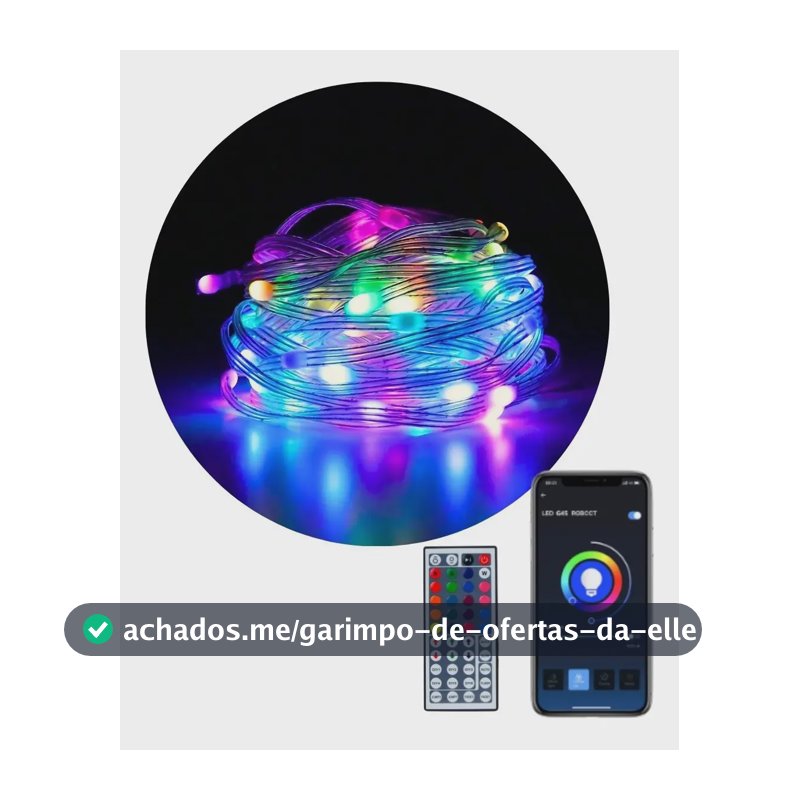Pisca Pisca Led Natal 10m Bluetooth 6 Funções Prova D' Água Luvinco