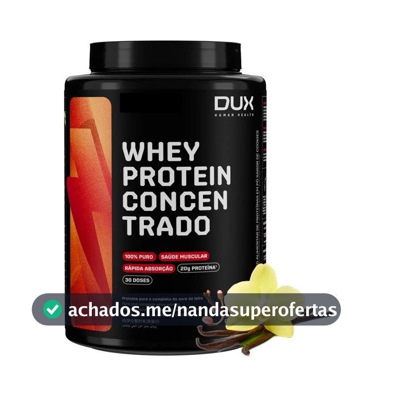 WHEY Protein Concentrado Dux em pó sabor Baunilha x 900g