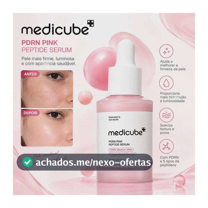 Sérum Facial Medicube PDRN Pink Peptide 30ml para Hidratação, Firmeza e Elasticidade