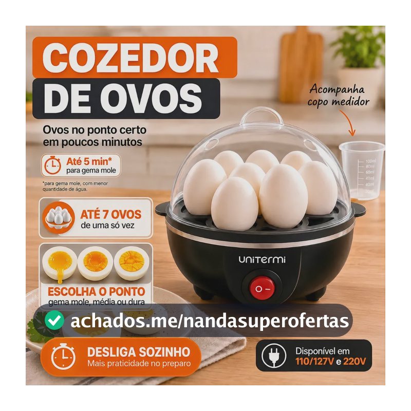 Cozedor De Ovos Elétrico Desligamento Automático A Vapor Portátil Cozinha 7 Ovos Egg Fit Fitness Panela Elétrica Fácil Limpeza Econômico Ovo Cozido Legume VYROX
