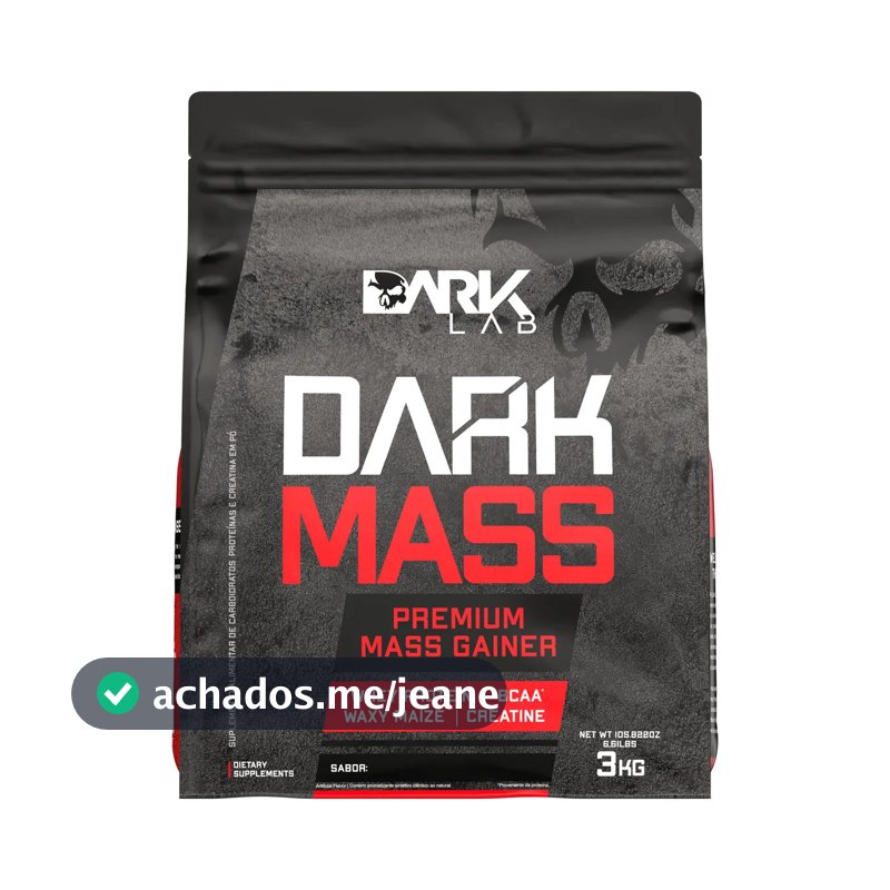 Suplemento em pó Dark Lab Carboidratos Dark Mass 3kg sabor Baunilha x 3kg