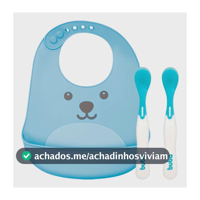 Kit Babador Silicone Cata Migalhas 2 Colheres Termossensível