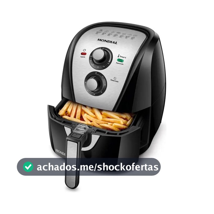 Fritadeira Sem Óleo Air Fryer 4L, Mondial, 1500W - AFN-40-BI