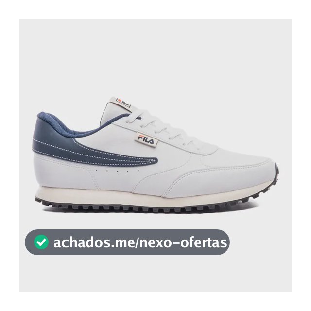 Tênis Fila Renno Classic Sl Masculino Leve Confortável Branco/marinho/vermelho Liso 40 Br