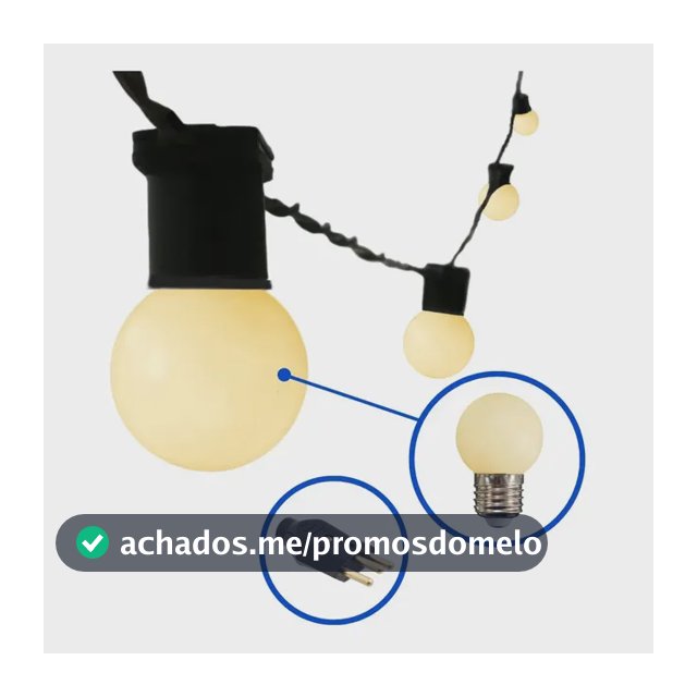 Varal De Luzes Cordao Festao 5 Mts Lampadas Inclusa