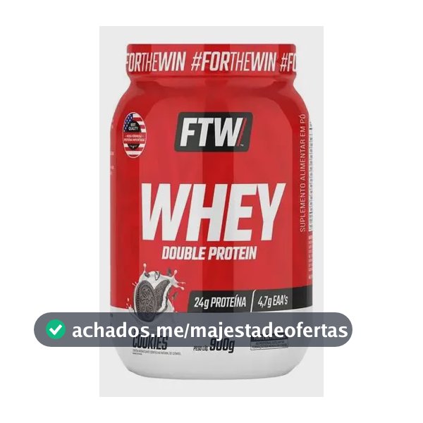 Whey Protein Double Protein Ftw 900g - Suplemento Em Pote Sabor Cookies
