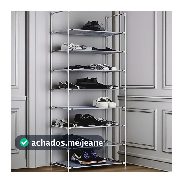 Sapateira Vertical 9 Andares Organizador Prático Desmontável Cor Cinza-escuro