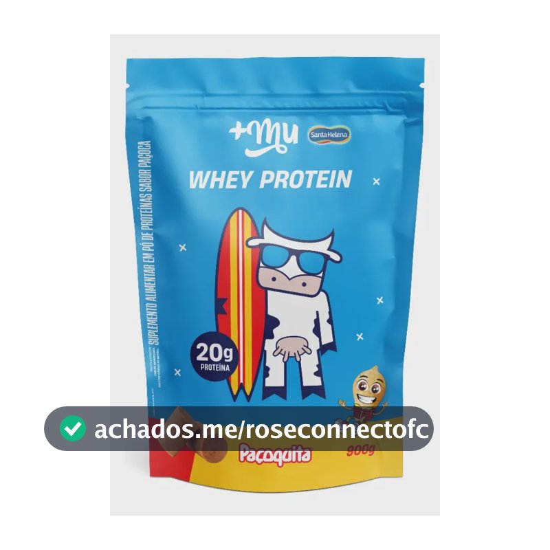 Whey Protein Concentrado +Mu em pó sabor Paçoquinha x 900g