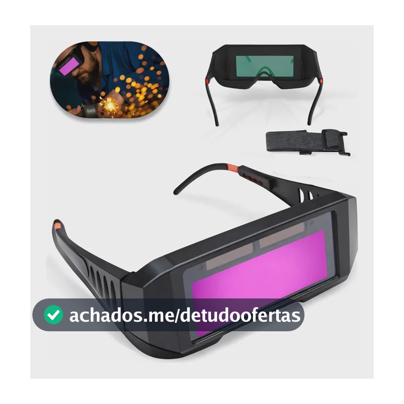 Óculos De Solda Com Escurecimento Automático Para Soldador OR Acessorios Preto