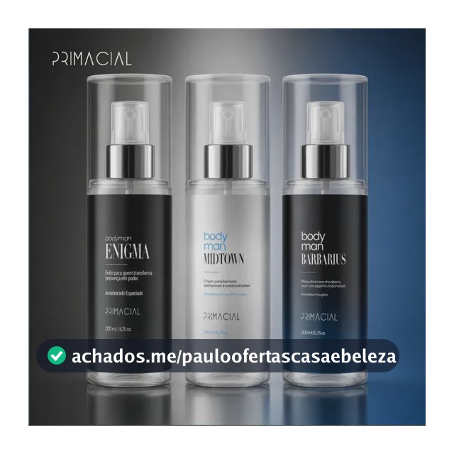Kit Body Splash Masculino Barbarius + Enigma + Midtown 200ml
