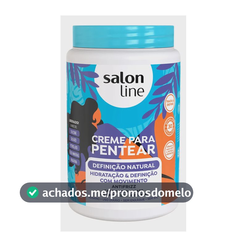 Creme Para Pentear Definição Natural Salon Line Cachos 1kg