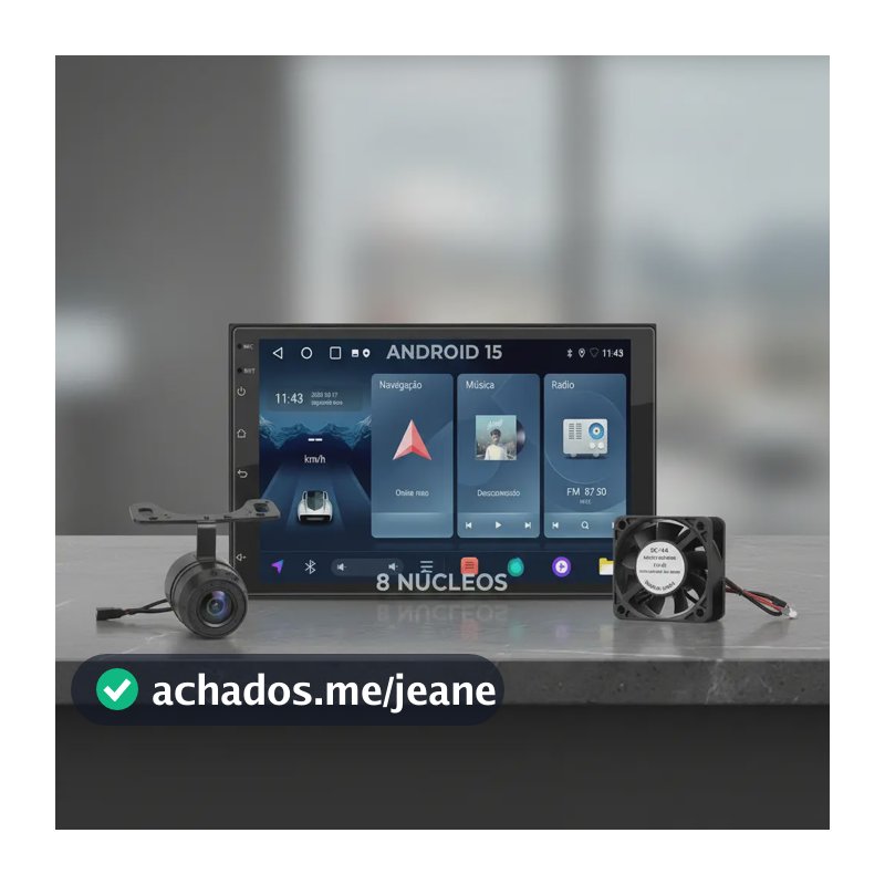 Multimídia Android 7pol 4gb Ram 64gb Gps Dsp 8 Núcleo Wifi