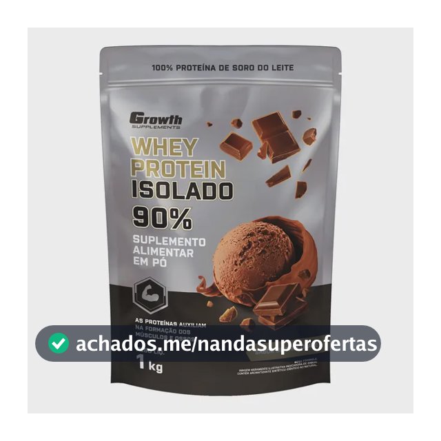 Whey Protein Isolado 1kg Growth Supplements - Chocolate
