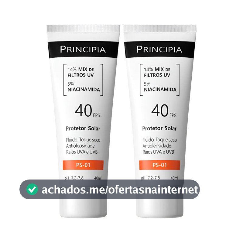 Principia Kit C/ 2 Protetor Solar Facial Ps-01 Fps 40