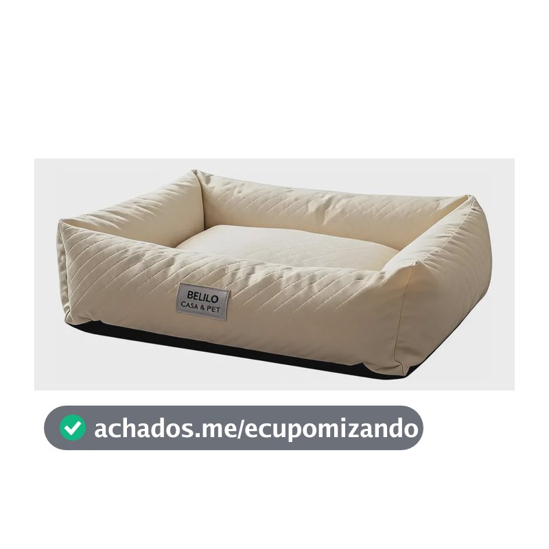 Cama Pet Caminha Cachorro Gato Corino Impermeável Tam. M Pérola Corino