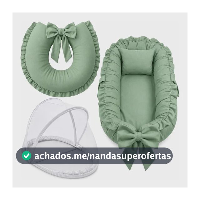 Ninho Redutor De Berço + Almofada Amamentação + Mosquiteiro