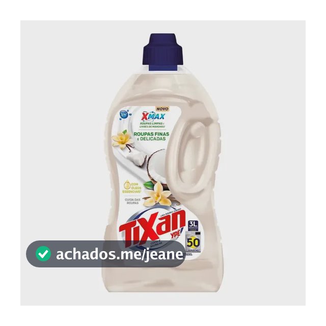 Lava Roupas Líquido Tixan Ypê 3 Lt Coco E Baunilha