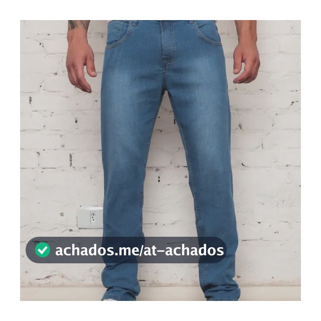 Calça Jeans Masculina Tradicional Corte Reto