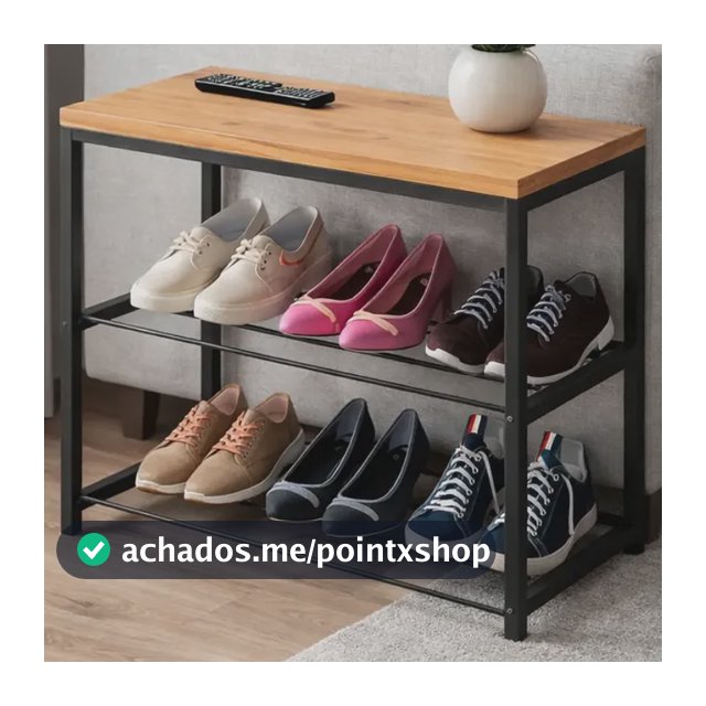 Sapateira Organizador Industrial Banco 2 Prateleiras 8 Pares
