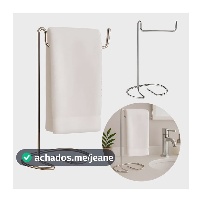 Porta Toalha Rosto Pia Lavabo Bancada Suporte Papel Pano Cromado