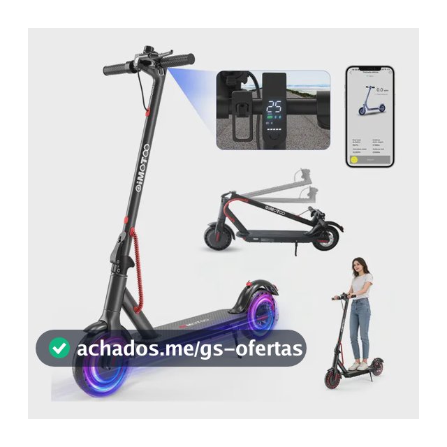 Patinete Elétrico 350w Adulto Com Amortecedor E App Dobrável Preto