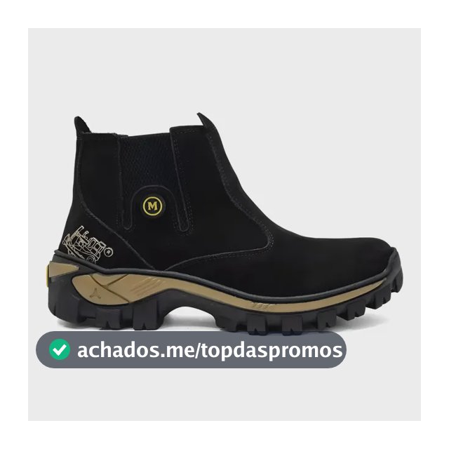 Bota Botina Coturno 100% Couro Legitimo