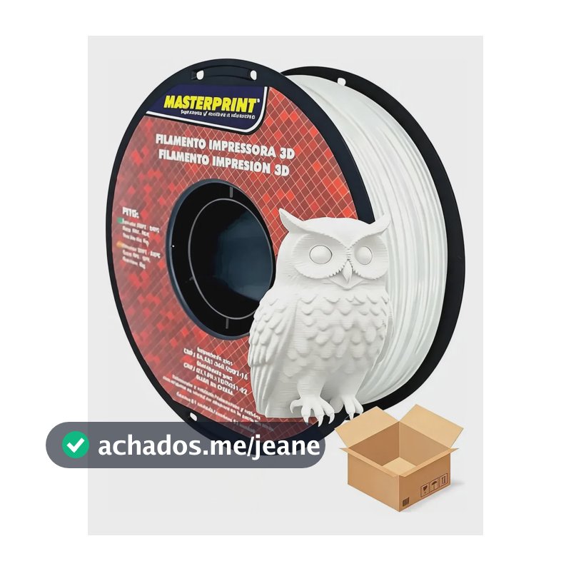 Filamento De Impressora 3d Petg 1,75mm 1kg Masterprint Branco