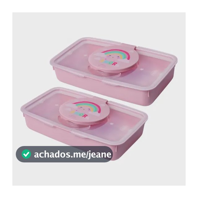 2 Porta Lenço Umedecido Portátil Plástico Bebê Menino Menina