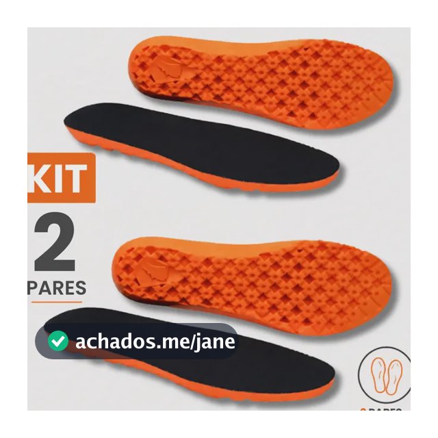 Kit 2 Pares Palmilha Ortopédica Tênis Sapatênis Bota Coturno