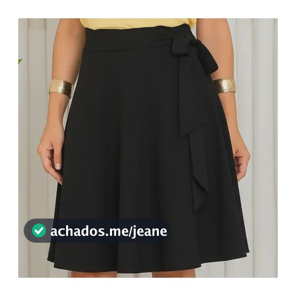 Saias Evangélicas Midi Modelo Envelope Godê Cintura Alta