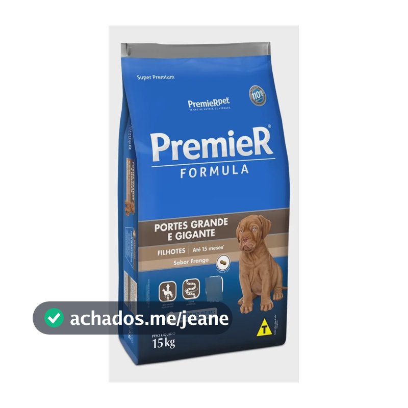Ração Premier Cães Filhotes Portes Grande E Gigante 15 Kg