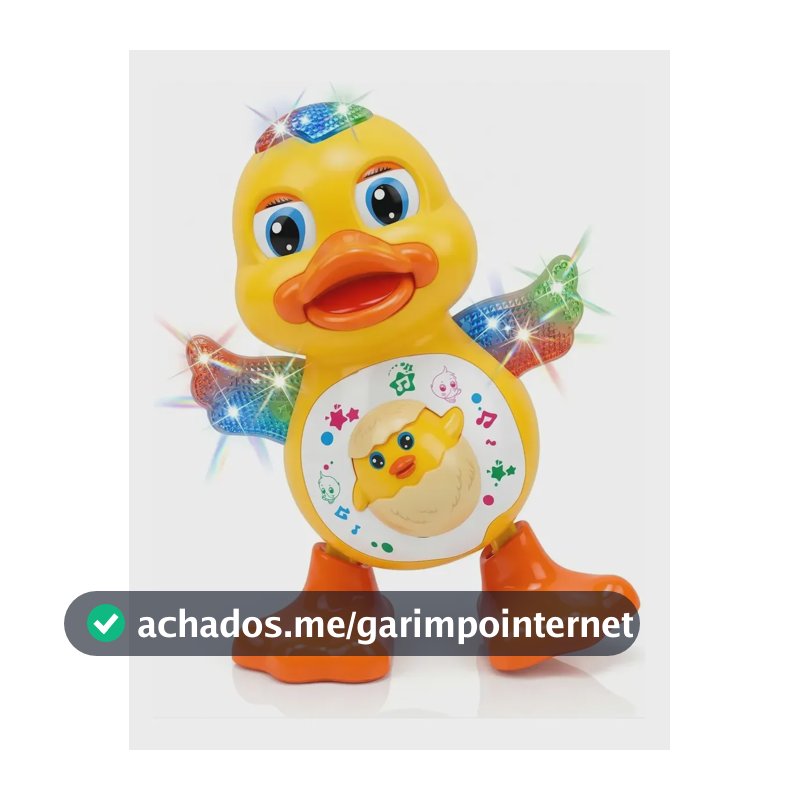 Pato Dançante Musical Brinquedo Luz Som Patinho Dançarino