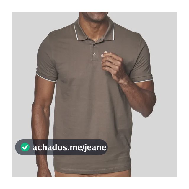 Camisa Polo Reserva Enxuto Novo Friso Cinza Argila Liso Gg