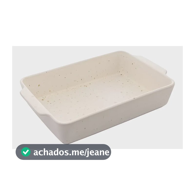 Refratário Em Cerâmica Wolff Mist 35x22x7cm Branco Matte 294