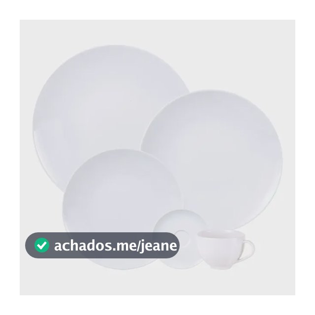 Aparelho De Jantar Tramontina Flávia Em Porcelana 20pçs Branco Liso