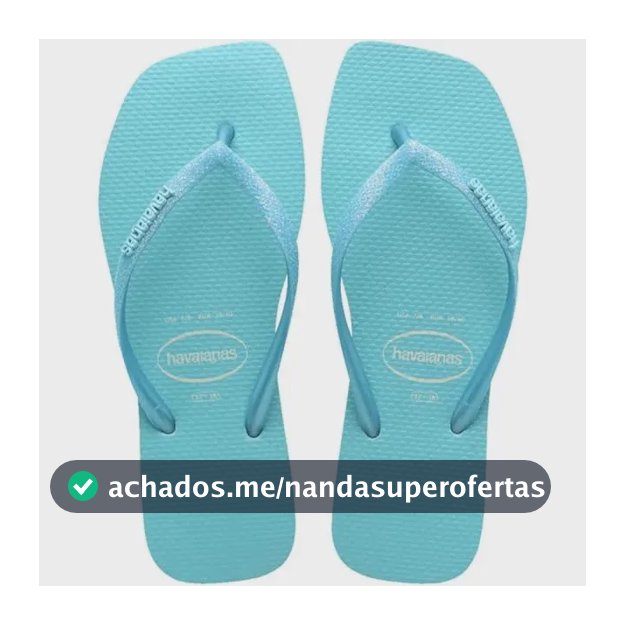 Chinelo Havaianas Slim Square Glitter Quadradinha Original